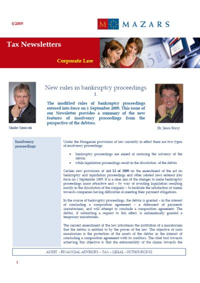 Mazars-Hungary-Tax-Newsletter-082009-english-cover